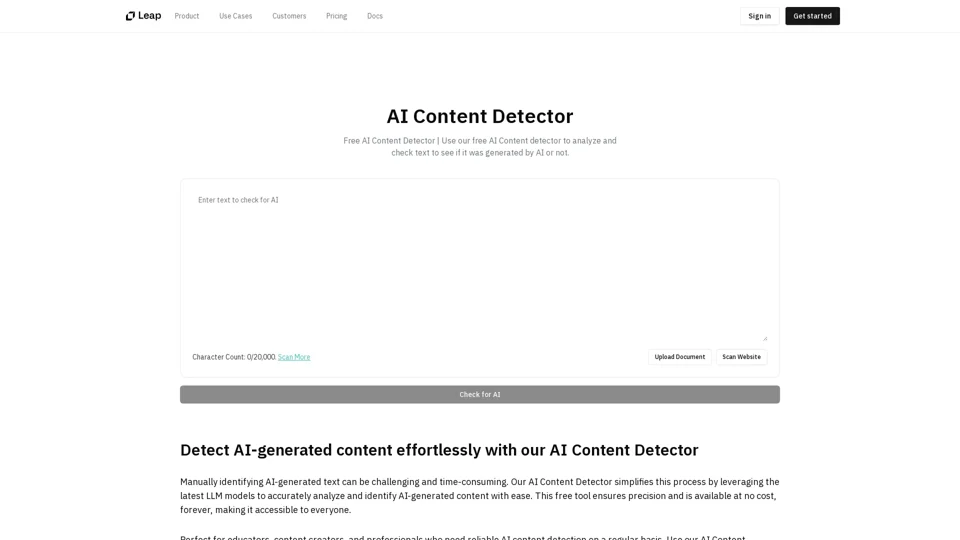 AI Content Detector | GPT-4o, Anthropic, & ChatGPT