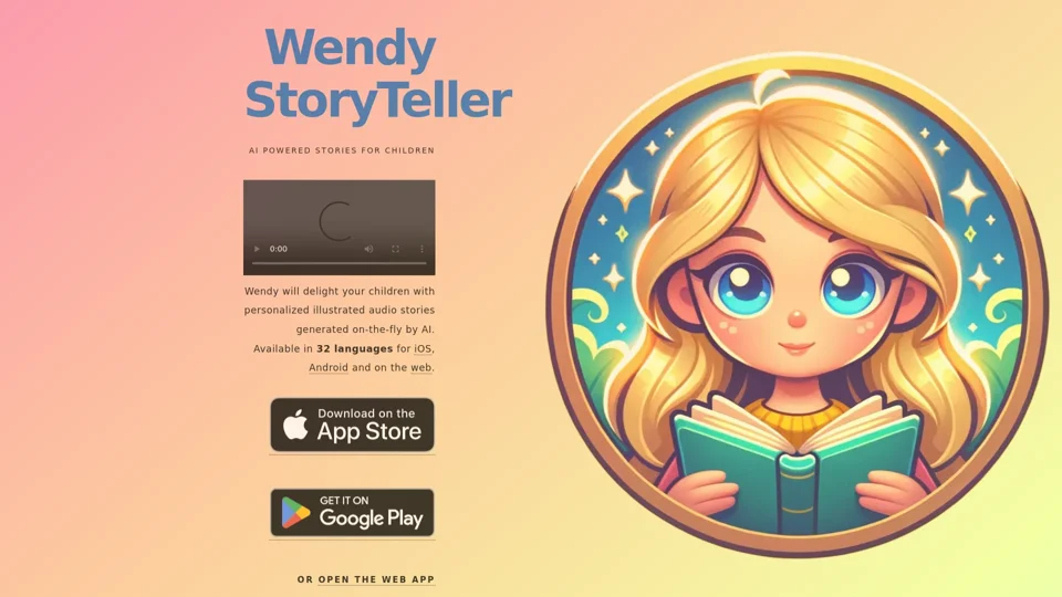 Personalized illustrated audio stories for children | Wendy StoryTeller